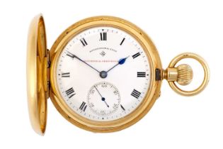 Rotherham & Sons: An 18 Carat Gold Full Hunter Pocket Watch, retailed by Rotherham & Sons, 1907,