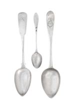 Eight Pieces of Scottish Provincial Silver Flatware,