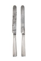 A Set of Six George III Silver-Handled Table-Knives, Five by Moses Brent, London, Circa 1810 and On