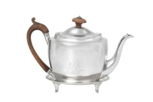 A George III Silver Teapot and Stand, by Henry Nutting, London, 1802