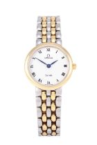 Omega: A Lady's Bi-Metal Wristwatch, signed Omega, model: De Ville, ref: 72602300, circa 1998,