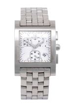 Longines: A Stainless Steel Calendar Chronograph Wristwatch, signed Longines, model: Dolce Vita,