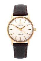 Omega: A 9 Carat Gold Automatic Centre Seconds Wristwatch, signed Omega, model: Seamaster, ref:
