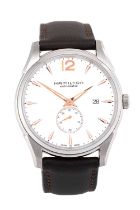 Hamilton: A Stainless Steel Automatic Calendar Wristwatch, signed Hamilton, model: Jazzmaster,