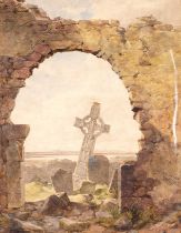 Alfred Downing Fripp RWS (1822-1895) "Clonmacnoise" (Monastery) Signed, inscribed and dated 1846,