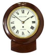 A Mahogany 8-inch Drop Dial Wall Timepiece, signed Williams, Twickenham, circa 1890, side and bottom