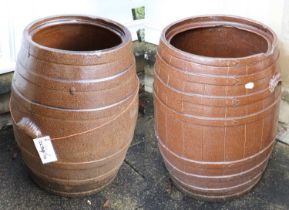 Barrington Wray & Co Ltd, Bardon Mill: A Late 19th Century Stoneware Cylindrical Barrel, with ribbed