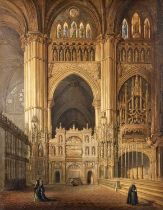 C Hurtado (later 19th century) "Interior sepulcro del Cardinal Medeza, en la Catedral de Toledo"