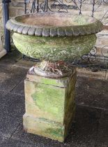 Armitage & Sons, Manchester & Sheffield: A 20th Century Reconstituted Stone Garden Urn, of classical