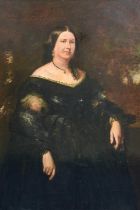 Circle of Sir Francis Grant PRA (1803-1878) Portrait of a lady, three-quarter length standing,