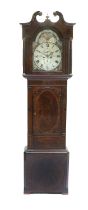 A Mahogany Eight Day Longcase Clock, signed G.Stones, Blackburn, circa 1820, swan neck pediment,