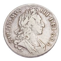 William III, Crown 1696, (date unclear) OCTAVO, first bust, first harp, (Bull 995, ESC 89, S.3470)