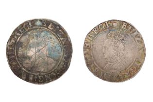 2x Elizabeth I, Shillings, both sixth issue comprising: undated, 5.85g, mm. hand, 1590-92, without