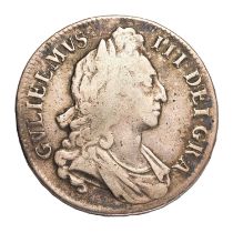 William III, Crown 1696 OCTAVO, first bust, first harp, (Bull 995, ESC 89, S.3470) fine