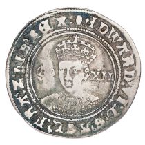 Edward VI, Shilling, third period, fine issue, 6.18g, facing bust with rose left, denomination