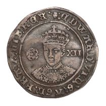 Edward VI, Shilling, fine silver issue (1551-3) 5.96g, mm. tun, facing bust with rose to left and