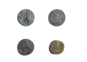 Charles I, Copper Farthings, 4 coins comprising; type 2, Richmond type, mm. cross patée fitchée, (
