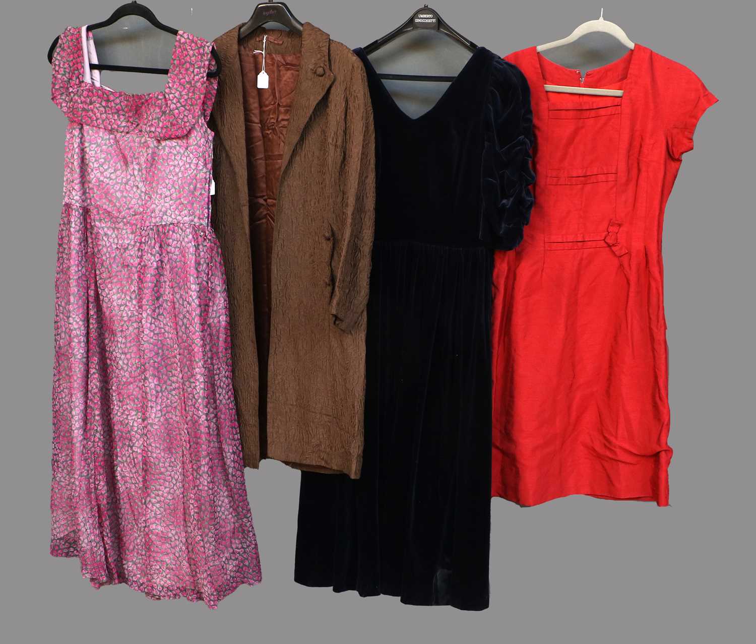 Assorted Circa 1960s and Later Evening Dresses and Jackets, comprising Frederick Starke London brown - Image 6 of 6