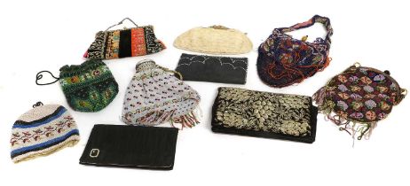 Early 20th Century Evening Bags, comprising five decorative bead work examples with tassel trims,