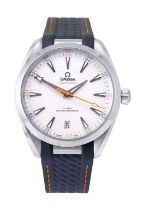 Omega: A Stainless Steel Automatic Calendar Centre Seconds Wristwatch, signed Omega, Co-Axial Master