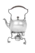 A George II Silver Kettle, Stand and Lamp, by Pézé Pilleau, London, 1729