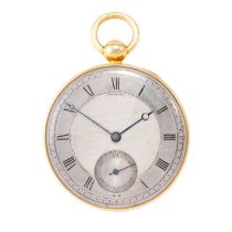 Barwise: An 18 Carat Gold Open Faced Duplex Pocket Watch, signed Barwise, London, Numbered 7914,