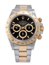 Rolex: A Fine 'Inverted 6 Dial' Steel and Gold Automatic Chronograph Wristwatch, signed Rolex,