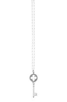 A Diamond Pendant on Chain, by Tiffany & Co. the pendant realistically modelled as a white plain