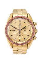 Omega: A Fine and Rare 18 Carat Gold Limited Edition Chronograph Wristwatch To Commemorate the