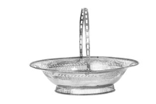 A George III Irish Silver Basket, by Dennis Fray, Dublin, 1783