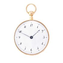 Mallet: An 18 Carat Gold Open Faced Quarter Repeater Pocket Watch, signed Ls Mallet, Hr Du Duc D'