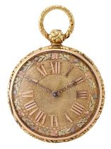 Lewis & Alston: An 18 Carat Gold Verge Pocket Watch, signed Lewis & Alston, Bishopsgate St,