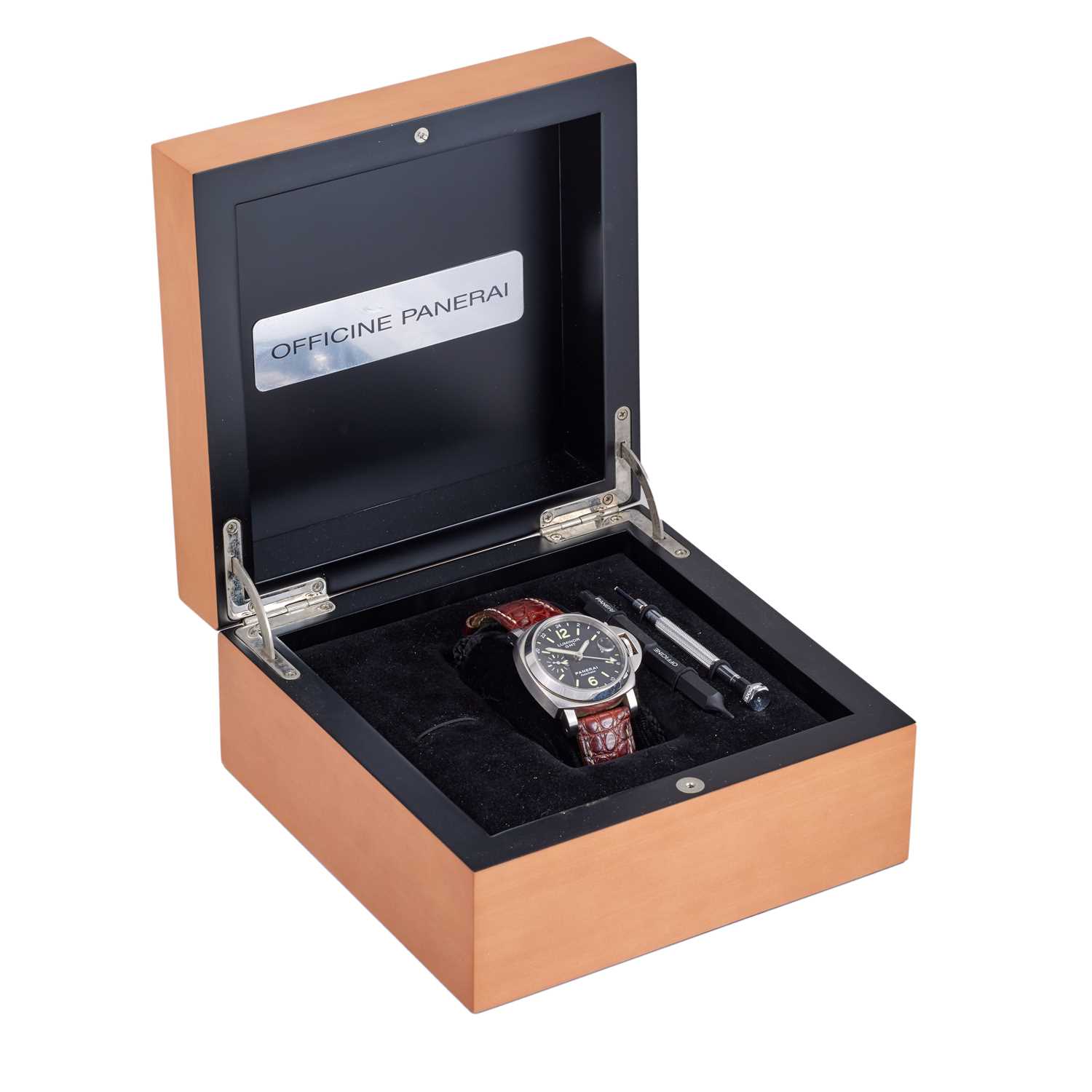 Panerai: A Stainless Steel Limited Edition Automatic Dual Time Zone Calendar Wristwatch, signed - Image 2 of 6