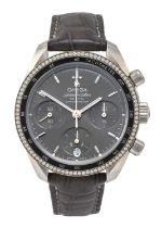 Omega: A Stainless Steel Automatic Calendar Chronograph Diamond Set Wristwatch, signed Omega, Co-