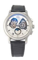 Zenith: A Stainless Steel Automatic Calendar Chronograph Moonphase Display "Jumbo" Size