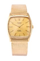 Rolex: An 18 Carat Gold Wristwatch, signed Rolex, Geneve, model: Cellini, ref: 3805, circa 1975, (