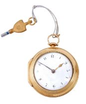 Richard Vick: A 22 Carat Gold Pair Cased Verge Pocket Watch, signed Richd Vick, London, 1730, single