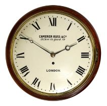 A Mahogany 12-Inch Dial Wall Timepiece, signed Camerer Kuss & Co, 56 New Oxford St, London. circa