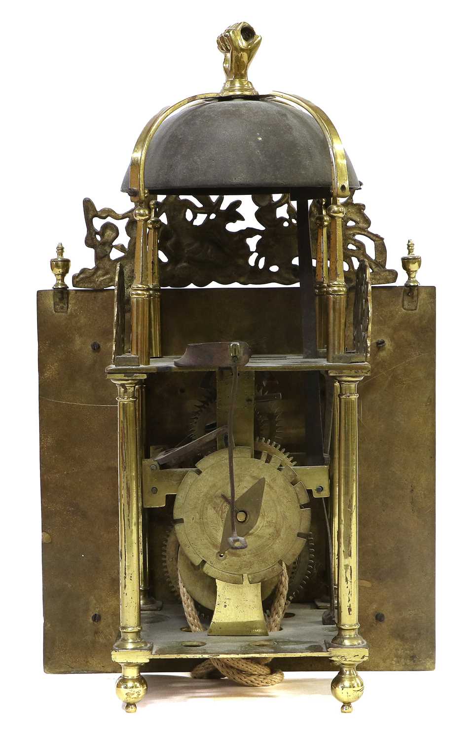 An Early 18th Century Brass 10-Inch Dial Single Handed Striking Lantern Clock, signed J Windmills, - Image 3 of 28