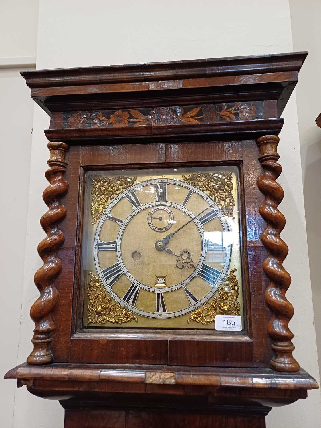 A Walnut Eight Day Longcase Clock with Bolt and Shutter Maintaining power, unsigned, late 17th - Image 19 of 27