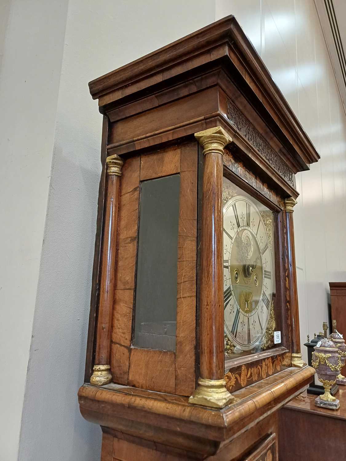 A Walnut Marquetry Eight Day Longcase Clock, signed Fab Robin, Londini, Fecit, circa 1700, flat - Image 19 of 21