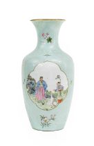 A Chinese Porcelain Vase, Qianlong reign mark but not of the period, of baluster form with flared