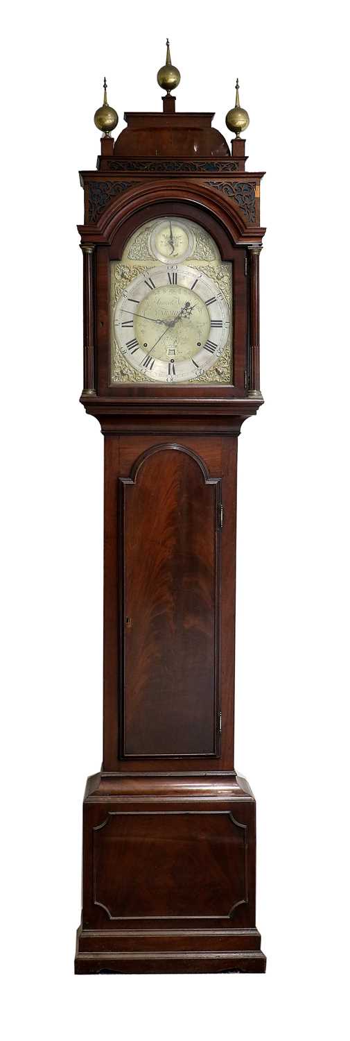 A Good Month Going Chiming Centre Seconds Longcase Clock, signed Samuel Norton, Yarmouth, circa
