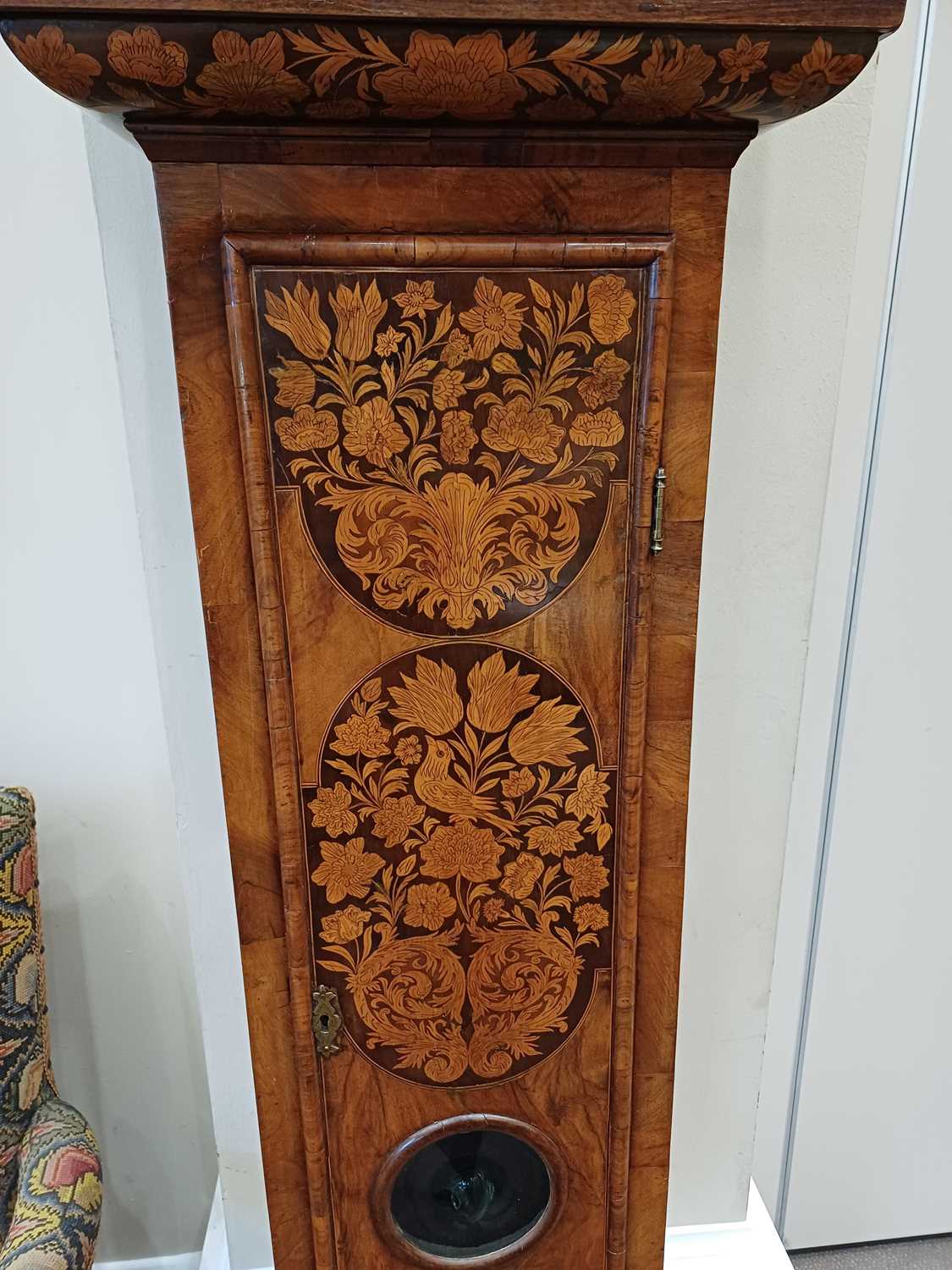 A Walnut Marquetry Eight Day Longcase Clock, signed Fab Robin, Londini, Fecit, circa 1700, flat - Image 17 of 21