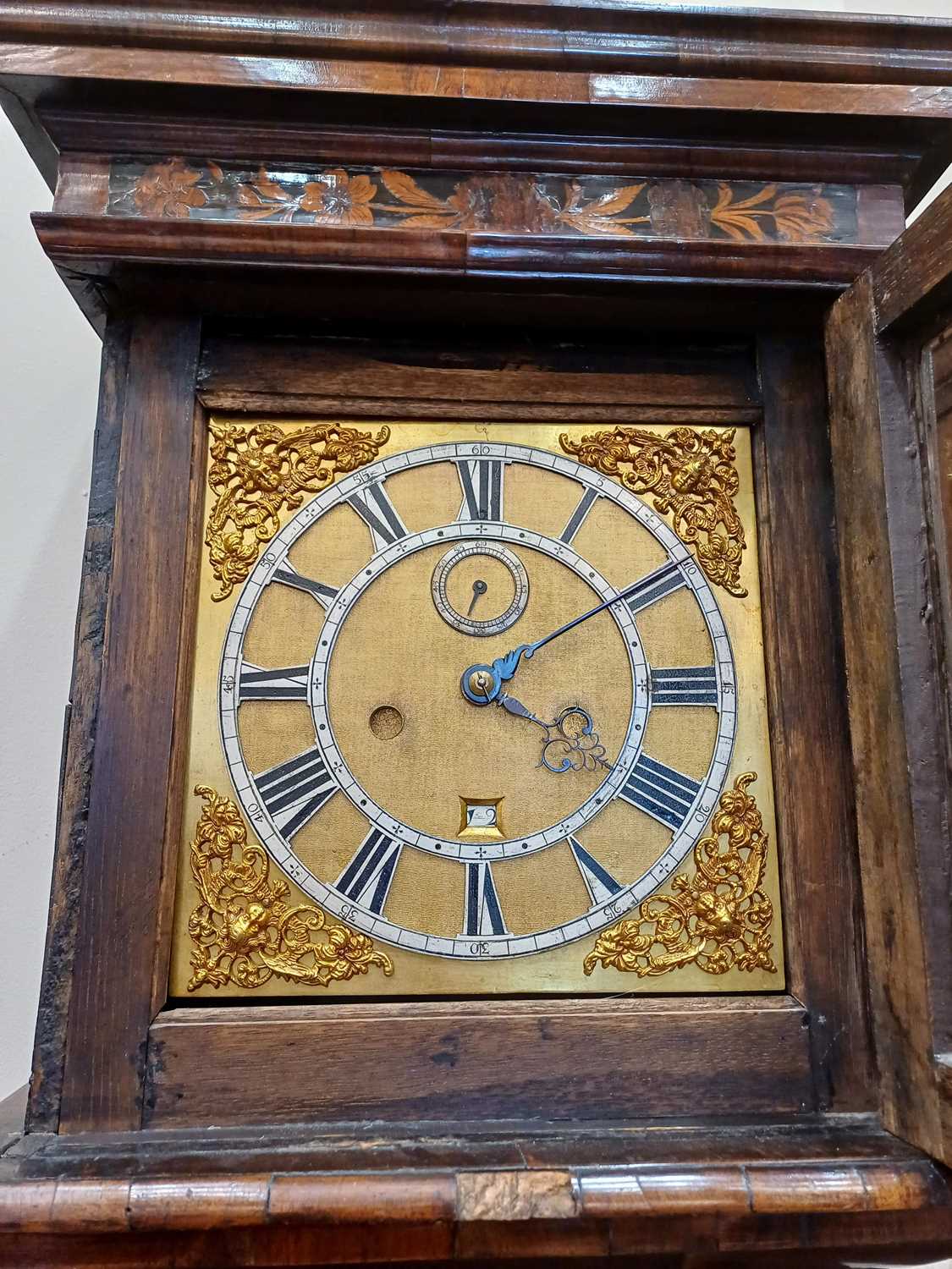 A Walnut Eight Day Longcase Clock with Bolt and Shutter Maintaining power, unsigned, late 17th - Image 7 of 27