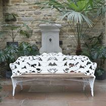 Coalbrookdale: A Late 19th Century Fern and Blackberry Pattern Cast Iron Garden Seat, later