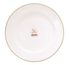 Lonsdale: A Set of Six Mintons Porcelain Dinner Plates, late 19th century, decorated with the