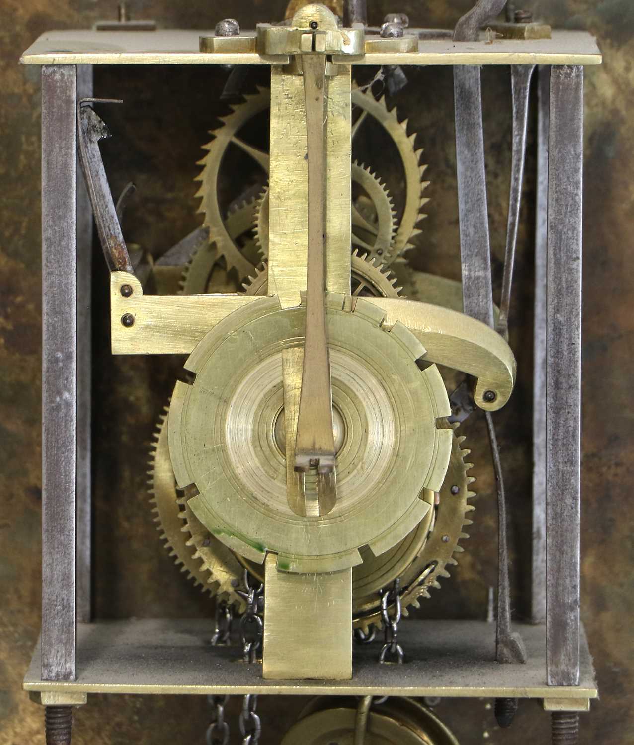 A Rare Oak Thirty Hour Single Handed Longcase Clock, signed John Knibb, Oxon, circa 1700, flat top - Image 11 of 14