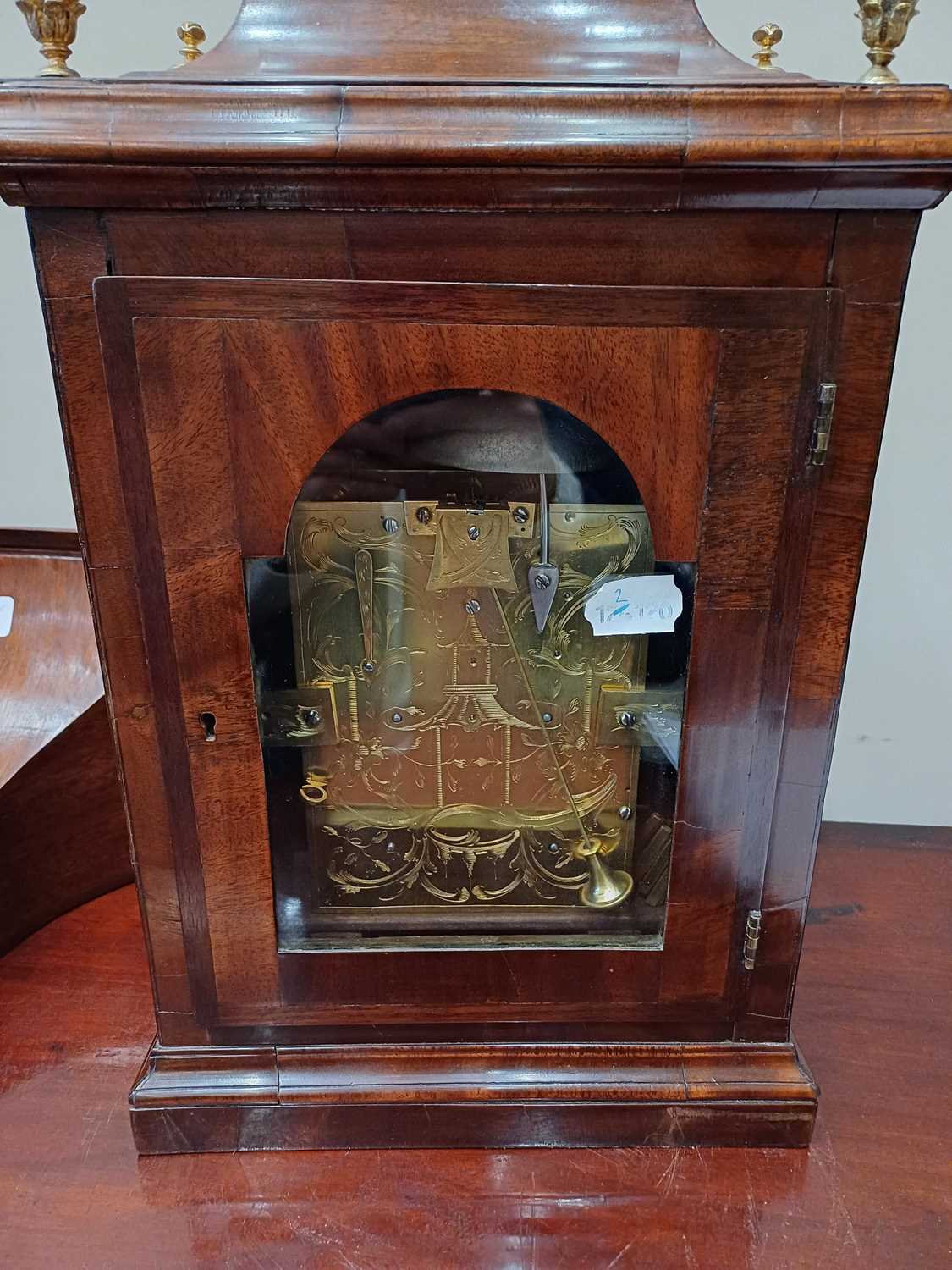 A Mahogany Striking Table Clock, signed Saml Norton, London, circa 1770, inverted bell top case with - Image 20 of 21
