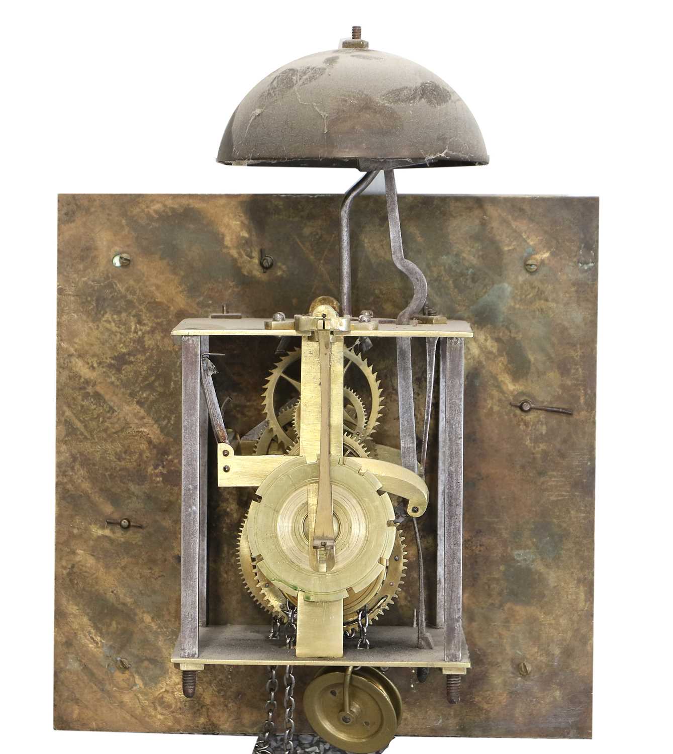 A Rare Oak Thirty Hour Single Handed Longcase Clock, signed John Knibb, Oxon, circa 1700, flat top - Image 5 of 14